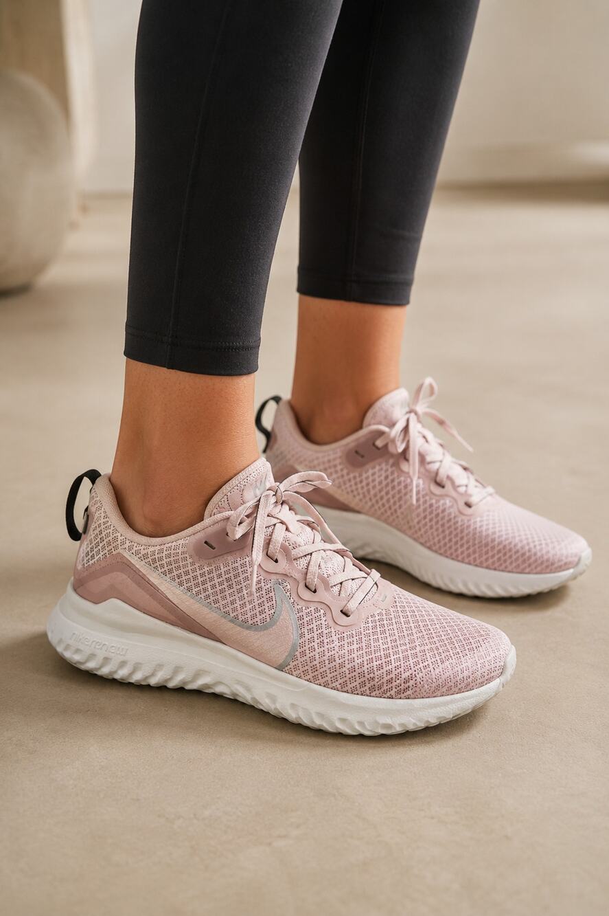 Nike Renew Pink Mesh Running Shoes Sneakers Womens 9 Casual Classic Comfort